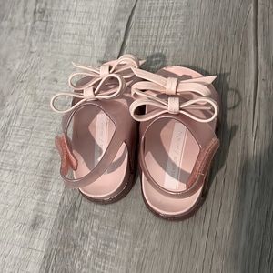 Mini Melissa size 6 pink sparkle sandals